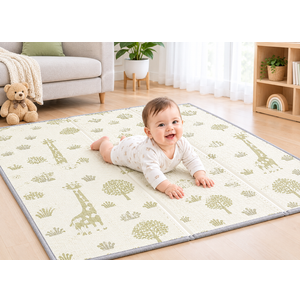 Baby Play Mat, 59 x 79 Inch Foldable Play Mats for Babies and Toddlers, Waterproof & Anti-Slip Portable Floor Mat for Playpen with Travel Bag