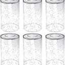 6-Pack Seeded Glass Lamp Shade Replacements, 5.9in Height, 3.9in Diameter, 1.7in Fitter, Cylinder Bubble Glass Shade Covers, Seeded Glass Globe for Light Fixtures Chandelier Wall Sconce