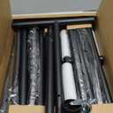 HYSEYY Double Rods Clothes Rack, Rolling Clothing Rack for Hanging Clothes Portable Wardrobe Rack, Metal Garment Rack Sturdy Coat Rack for Bedroom Laundry Living Room, Black