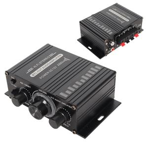 Power Amplifier, AK-160BT Bluetooth 5.0 Stereo Audio, 2 Channel Amplifier Receiver 20W x 2, 12V Mini Home Power Amplifier Universal for Car Home Bar Party