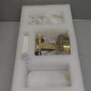 LMQNINE Natural Alabaster Wall Sconces Modern Gold Wall Lamp 14in Milky White Alabaster Vanity Wall Lighting for Bedroom Bathroom Staircases HallwayIncluded G9 Bulb,1 Pack