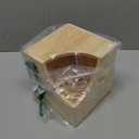 Wood Chinchilla House, 6.5 x 6.5 x 6.5 Inch Square Small Animal Hideout Hut for Indoor Bunnies Guinea Pig Hamster Gerbil Cage Accessories