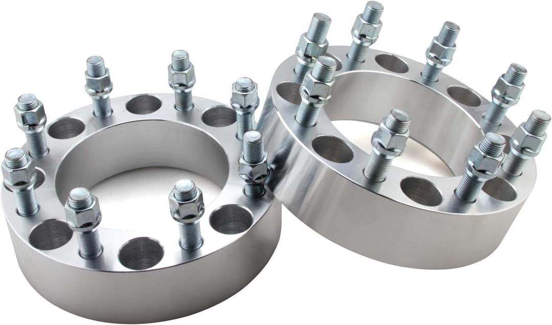 DCVAMOUS 2PC 8x170 to 8x6.5 Wheel Adapters 2 Inch with 14x1.5 Studs Compatible with Ford 8 Lug 8x170 to 8x165.1 for 1999-2022 F250 F350 & Super Duty (Only with M14x1.5 Lugs) | 2003-2005 Excursion