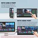 Prechen 12.3 Inch Touchscreen Secondary Monitor, IPS Stretched Bar LCD Travel Touch Display 1920 * 720 HDMI USBC, Portable Touch Screen for Laptop Computer Windows Aida64 GPU CPU RAM Monitoring