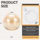 3 Pack Amber Glass Shade Replacements, Globe Glass Lamp Shade Covers for Light Fixtures, 1.65 In Fitter 5.1 In Height 5.9 In Diameter Globes Lampshades for Wall Sconces Chandelier Pendant Lights