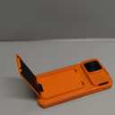 SSLOTSCASE for iPhone 17 Pro Max Case with 2X Screen Protector, Card Holder & Kickstand & Slide Lens Cover & Camera Stand & Wallet, Men Women Drop Protection Case Cover for iPhone 17 Pro Max, Orange