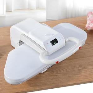 1200W Digital Steam Press for Clothes, 20x 8 Iron Press with LED Screen, Steam Burst and 5 Temperature Settings, Steam Press Machine for Home & Commercial Use, White Iron Machine for Clothes