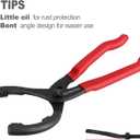 WORKPRO 12" Adjustable Oil Filter Pliers, Wrench Adjustable Oil Filter Removal Tool, Ideal For Engine Filters, Conduit, & Fittings, W114083A