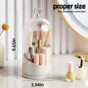 Rotate Toothbrush Holder with Cover - Frosted Glass Countertop Organizer, Dustproof Enclosed Bathroom Toothbrush Box, Toothpaste & Brush StorageBathroom Storage Box, toiletries Storage Bucket