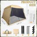 Maasechs Portable Paint Booth Tent 10.8 x 10.8 x 7.9 FT Extra Large Spray Paint Tent with Removable Walls Mesh Screen Floor Protection Plastic Film for DIY Furniture Hobby Tool Spray Shelter Painting