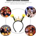 6 x Amosfun Party Bopper Antenna Headband Hair Address Bee Ant Ladybug Hair Band Adult Costume Accessories Birthday Party Favors (Black)