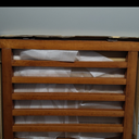 LZRS 2-Panel Wooden Free Standing Foldable Dog Gate Indoor  Solid Hardwood 24" High, Step-Over Safety Pet Gate for Doorways, Stairs & Small Spaces - Indoor Use, Oak