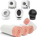 Heavy Duty Cat Litter Box Liners for Fsitego & Fumoi Automatic Litter Boxes, Extra Thick Self-Cleaning Litter Box Bags for cumrigel litter bags, Cat Litter Bags with Drawstring and Leakproof (20 Count (Pack of 4))