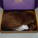Auburn Brown Synthetic Lace Front Wig,136 Glueless Shoulder Length Curly Bob Wigs for Women Daily Use 16IN27/30