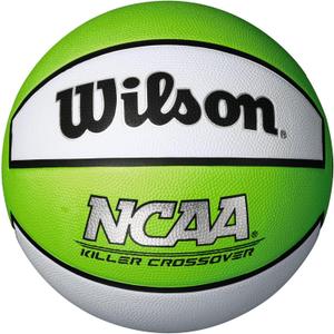 WILSON NCAA Killer Crossover Outdoor Basketball - 29.5", 28.5", 27.5" (Lime/White)