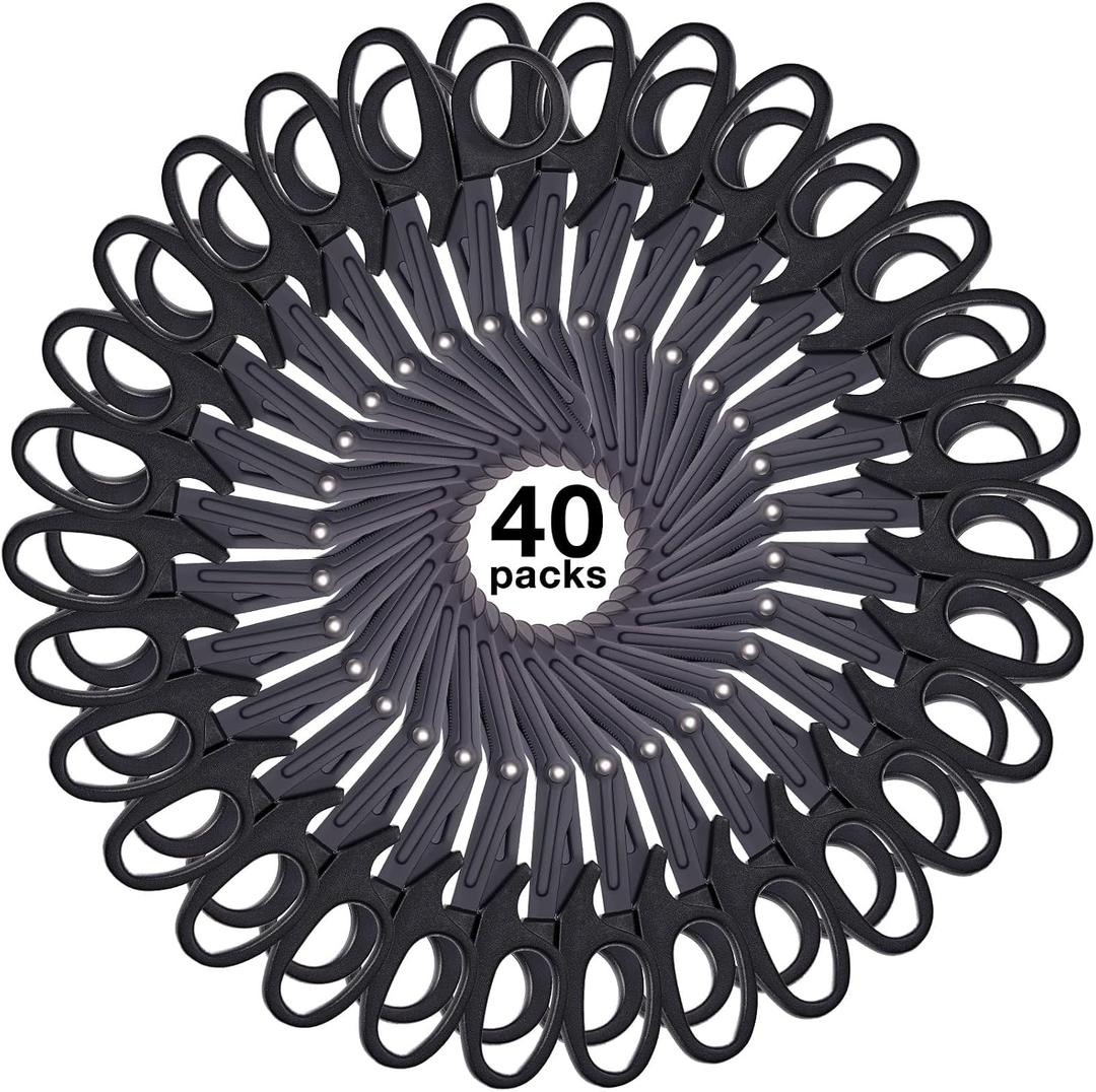 Chumia Trauma Shears for Nurses Bulk 6 Inches Medical Bandage Scissors Shears Emergency First Aid Scissors Black Stainless Steel Blades Nursing Accessories for Doctor Supplies(40 Pack)