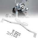 SKTYANTS Motorcycle Light Bracket Bar Driving Spot Fog Passing Turn Signal Light Bracket Mount Bar Light Holder Clamp Compatible with Dyna Super Glide Road Honda Suzuki Yamaha Kawasaki（Chrome）