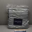 Nautica - Twin/Twin XL Comforter Set, Reversible Bedding with Matching Sham, Medium Weight, Dorm Essentials, Oeko-Tex Certified (Heathered Block Grey)