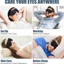 Heated Eye Mask, Mutilplx Cordless Heated Eye Masks for Dry Eyes, Washable Warm Eye Compress Eye Heating Pad for Eye Relief Stye Treatment Improved Sleep Travel (Black)
