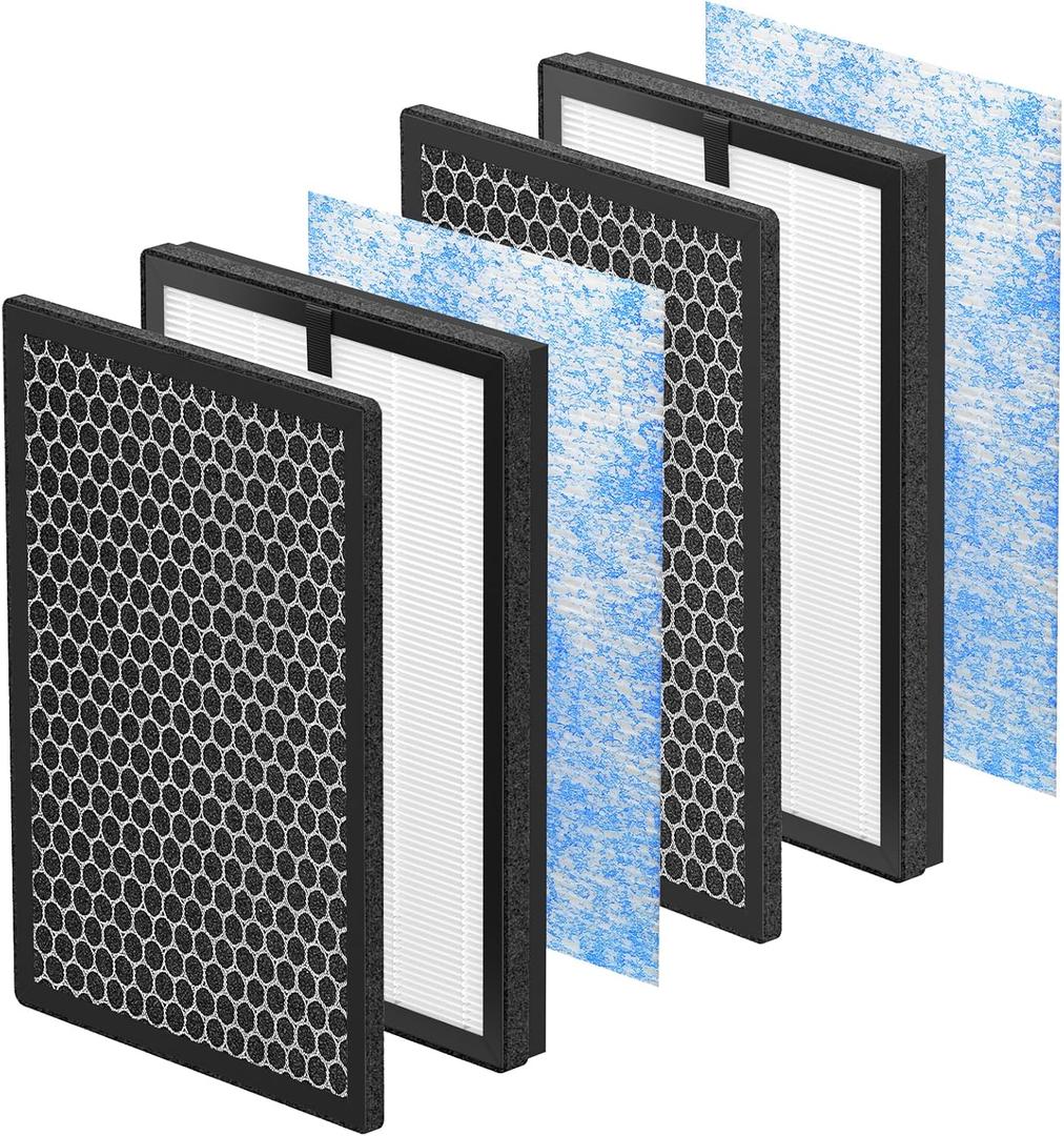 Air Max 8L Filter Compatible With Okaysou Airmax 8L Air Purifier Strong Efficiency 3-in-1 Filtration System 2 HEPA with Blue Ultrafilter & 2 Double Carbon Particles Activated Carbon Filter