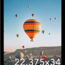 JCJMY 22.375x34 Picture Frame Black for Poster Puzzle Photo Picture, Horizontal and Vertical Formats for Wall Hanging, 22.375 x 34 Wall Gallery Poster Photo Frame for 22.375 by 34 Photos Posters,Black