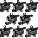 Set of 8 Round Ignition Coil Pack for V8 5.3 6.0 Chevy Silverado 1500 2500 Tahoe Suburban Express GMC Sierra Yukon XL Savana Escalade 2000 2001 2002 2003 2004 2005 2006 Coils Replaces# UF262 D585