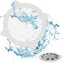 VIVIDLY 50 Pack Disposable Shower Drain Cover Hair Catcher Shower Drain Mesh Stickers, Bathroom, Bathtub, Kitchen, Sink, for Human and pet Hair (50)