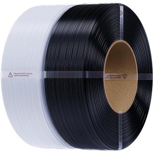 Creality 2kg Black & White PETG Filament Refill 1.75mm, 3D Printer Filament, Spool-Free for Bambu Lab Reusable Spools, High Precision 0.03mm, Odorless & Moistureproof