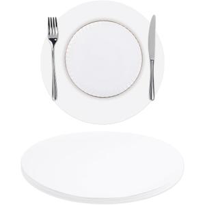 SHACOS 100 PCS Round Paper Placemats 13 inch Disposable Paper Place Mats for Dinner Wedding Birthday Party Festival Table Decoration Indoor Outdoor, White