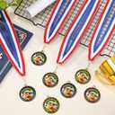 Award Medals Bulk with Neck Ribbon 2 Inch Sport Medal Trophy Gold Sliver Bronze Medal Award for Team Tournaments Prize Participation Competitions Match Party Favors