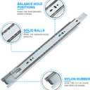 10 Inch Drawer Slides 6 Pairs (12pcs) Side Mount Rails - Heavy Duty Full Extension Ball Bearing – Drawer Slide Glides for Cabinet Kitchen, Dresser Runners - Draw Slides Sliders 100Lb Capacity