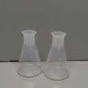 PATIKIL 250ml Plastic Erlenmeyer Flask, 2 Pack Wide Mouth Conical Flask for Laboratory, Clear
