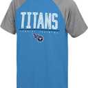 NFL Kids Youth 8-20 Unleashed Color Block Team Color Performance Primary Logo Short Sleeve T-Shirt (Blue, XL)
