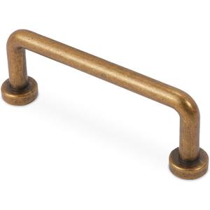 10 Pack 3 inch(76mm) Antique Brass Kitchen Cabinet Handles and Pulls - Vintage Drawer Handles - Aged Gold Bronze Finish - Cabinet Hardware