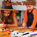 12 Pcs Halloween Beadable Pens, DIY Crafting Pens with Colorful Beads Tassel Halloween Hangup for Kids Adults School Office Gifts Supplies