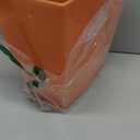 iDesign Small Plastic Bathroom Trash Can, Slim Rectangle Garbage Bin for Bedroom, Office, Dorm, Orange (Tango)