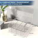 Transparent Trading Card Storage Box-Holds 2000+ Loose Cards-Plastic Card Deck Box for Baseball Cards/for Toploaders/for Graded Card/for MTG/for Magnetic Etc.