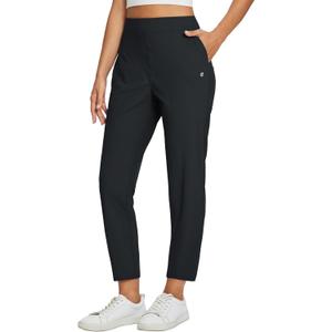 Baleaf Womens Travel Pants Lightweight Stretch with Zipper Pockets Petite Ankle Dressy Golf Work Business Casual Slacks,XL