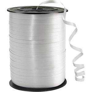White Curling Ribbon, 500 Yard White Ribbon, Curling Ribbon, 1/5" Ribbon Curling for Present Wrapping, Balloon Ribbon, Birthday, Party, Festival, Florist Flowers Decoratio, Art Craft