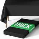 Pureegg Rectangle Table Cloth 60" x 84"  Durable Polyester Tablecloth Offers Reusable & Washable Protection, Ideal for Outdoor Party, Picnic, Wedding, Banquet and Birthday, 2 Pack, Black