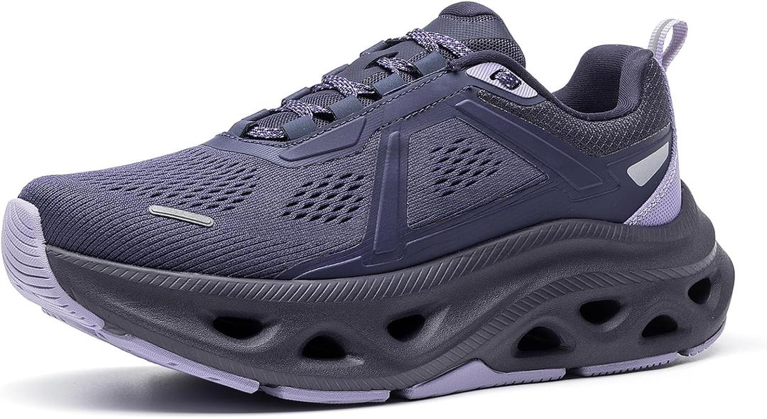NORTIV 8 Women's Cushioning Walking Shoes Non Slip Breathable Comfortable Workout Running Tennis Jogging Gym Athletic MovePropel Fashion Sneakers,Size 11,Dark Purple