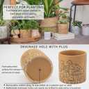 BASE ROOTS Mushroom Planter, Speckled Terracotta, Indoor/Outdoor, Holds Small Plants