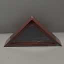 Mini Flag Case, Solid Wood Military Display Box, Fits Standard 3x5 Folded Burial Flag, Interior Dimensions [14.3" x 7.2" x 2.4"] (Small, Mahogany)