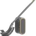 Toilet Brush and Holder Set, Under Rim Toilet Scrubber with S-Shape Design, Extra Long Handle Bathroom Cleaning Brush for Tub, Shower & Tight Spaces (1, Gray)