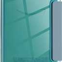 MOROCK Case for 7" Kindle Paperwhite(12th Generation-2024 Released), Fits Kindle Colorsoft Paperwhite Signature Edition, PU Leather and PC Clear Acrylic Back Cover, Auto Sleep/Wake, Misty Blue