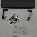 Garage Paper Towel Holder with Shelf - Wall Mount Paper Towel Holder with 4 Hooks, Single-Hand Tear Paper Towel Rack Heavy Duty Tissue Holder for Clean Station, Craft Room, Workbench (Black)