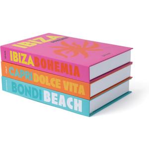 TwoDays Preppy Room Decor Aesthetic, Decorative Books, Coffee Table Books Decor, Faux for Decoration, Bookshelf Fake Stuff, Things. (Set of 3) (Pink)