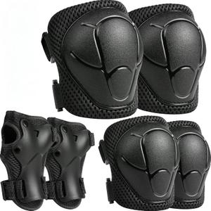 Kids Protective Gear Set, Knee and Elbow Pads with Wrist Guards for Ages 3-8 Year Toddler, 3 in 1 Enhanced Material Protective for Skating Cycling Bike Roller Scooter, Includes Organizer Bag