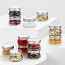 Canning Jars - 12 Pack Small Mason Jars 4 oz Glass Canning Jars with Lids for Jam, Honey and Spice, Wedding Favors, Shower Favors1 (Crystal)