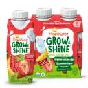 HAPPYTOT Organic Grow & Shine, Whole Milk-Based Tot Nutrition Shake, Strawberry & Banana, for Growing Toddlers & Picky Eaters, 8 Fl Oz (Pack of 4)